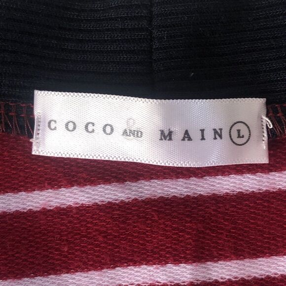 Coco and Main Women’s Size Large Stripped Button Snap Down Cardigan - Picture 3 of 13